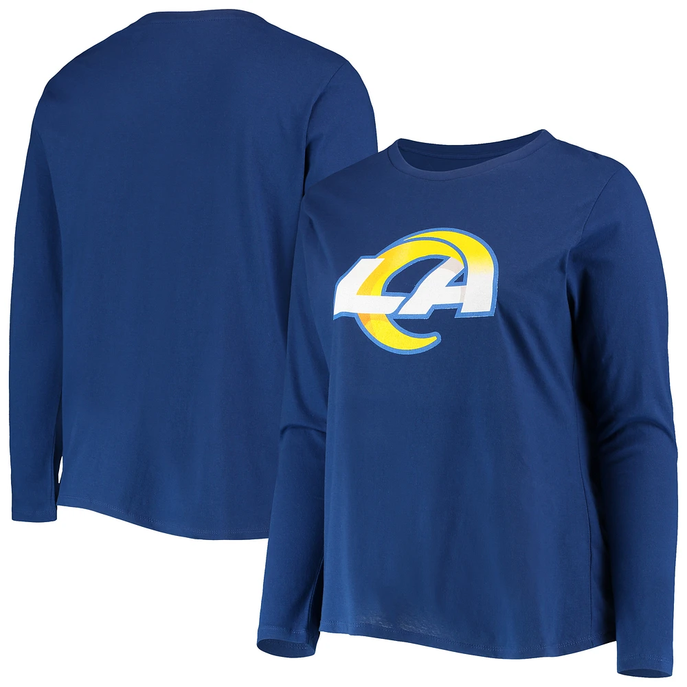 Women's Fanatics Royal Los Angeles Rams Plus Primary Logo LA Long Sleeve T-Shirt