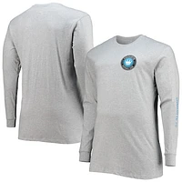 Men's Heathered Gray Charlotte FC Big & Tall Combo Long Sleeve T-Shirt