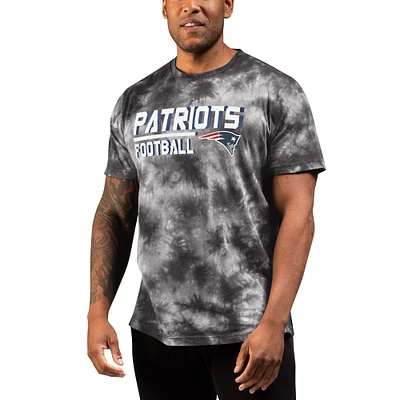 Men's MSX by Michael Strahan Gray New England Patriots Tie-Dye Recovery T-Shirt