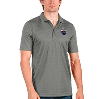 Men's Antigua Steel Edmonton Oilers Spark Polo