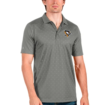 Men's Antigua Steel Pittsburgh Penguins Spark Polo