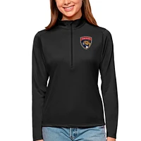 Women's Antigua Florida Panthers Tribute Quarter-Zip Pullover Top