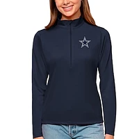 Women's Antigua Navy Dallas Cowboys Tribute Half-Zip Top