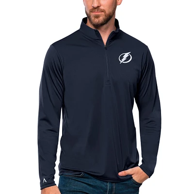 Men's Antigua Navy Tampa Bay Lightning Tribute Quarter-Zip Pullover Top