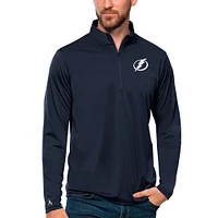 Men's Antigua Navy Tampa Bay Lightning Tribute Quarter-Zip Pullover Top