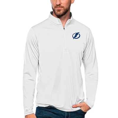 Men's Antigua Tampa Bay Lightning Tribute Quarter-Zip Pullover Top