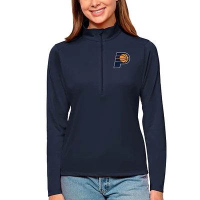 Women's Antigua Navy Indiana Pacers Tribute Half-Zip Top