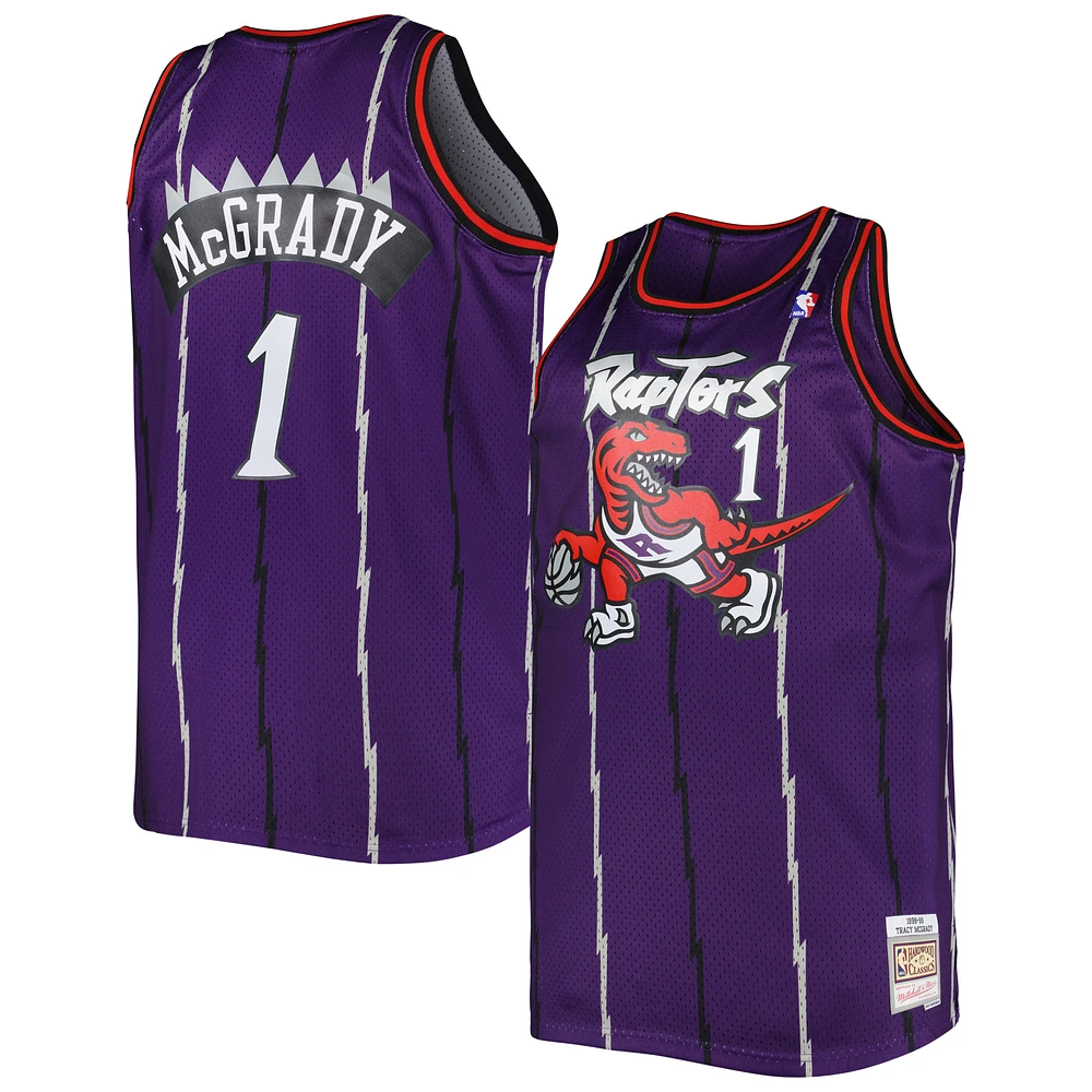 Men's Mitchell & Ness Tracy McGrady Purple Toronto Raptors Big Tall Hardwood Classics 1998/99 Swingman Jersey