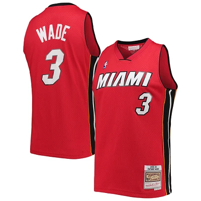 Men's Mitchell & Ness Dwyane Wade Red Miami Heat Big Tall Hardwood Classics 2005/06 Swingman Jersey