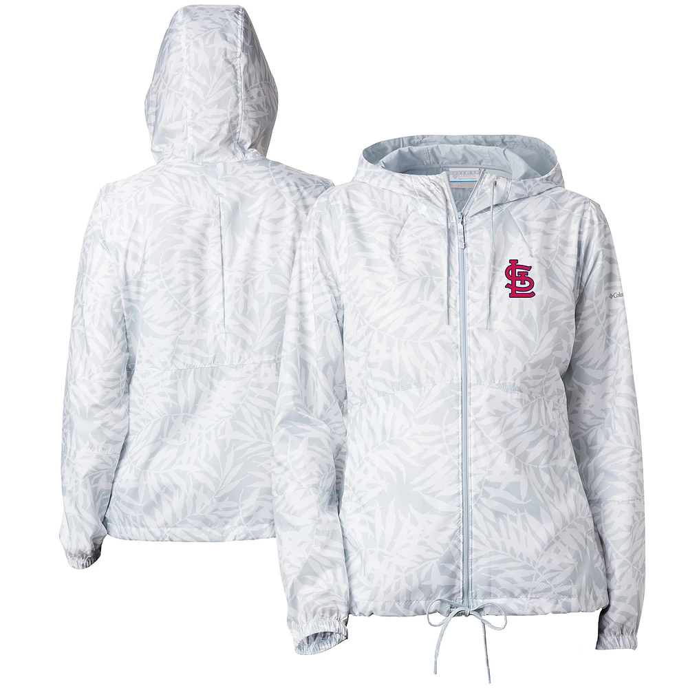 Women's Columbia Gray St. Louis Cardinals Flash Forward Full-Zip Windbreaker Jacket