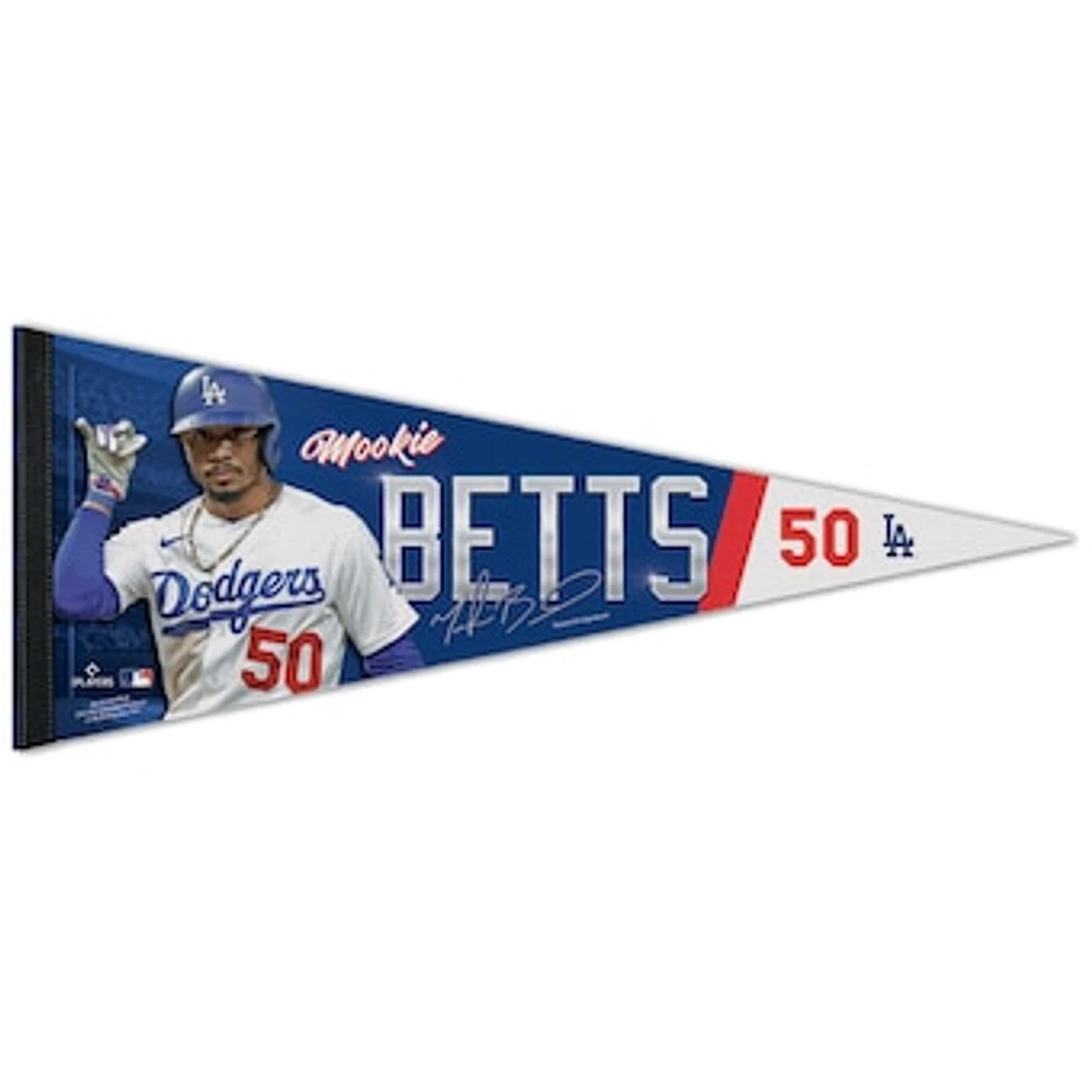 WinCraft Mookie Betts Los Angeles Dodgers 12" x 30" Player Name & Number Graphic Premium Pennant