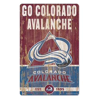 WinCraft Colorado Avalanche 11'' x 17'' Slogan Wood Sign