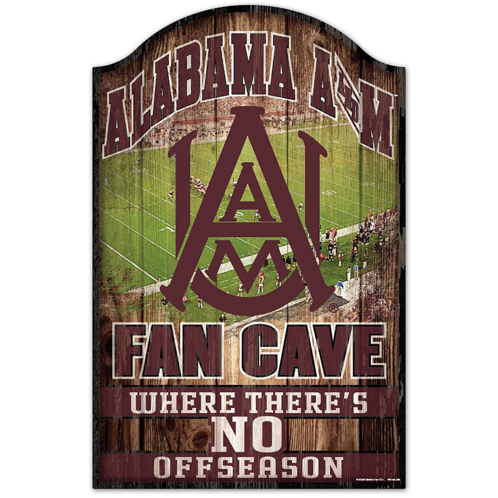 WinCraft Alabama A&M Bulldogs 11" x 17'" Decorative Fan Cave Wood Sign