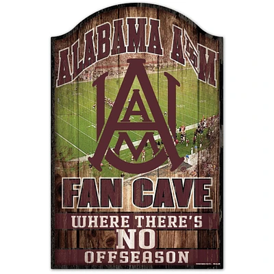 WinCraft Alabama A&M Bulldogs 11" x 17'" Decorative Fan Cave Wood Sign