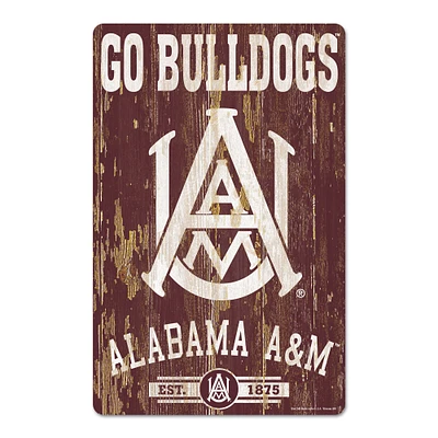 WinCraft Alabama A&M Bulldogs 11'' x 17'' Slogan Wood Sign