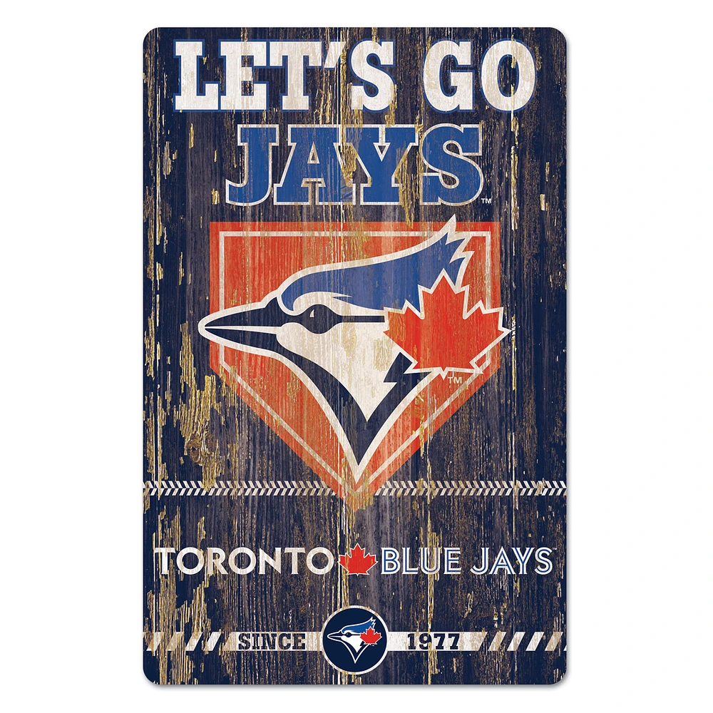 WinCraft Toronto Blue Jays 11'' x 17'' Slogan Wood Sign