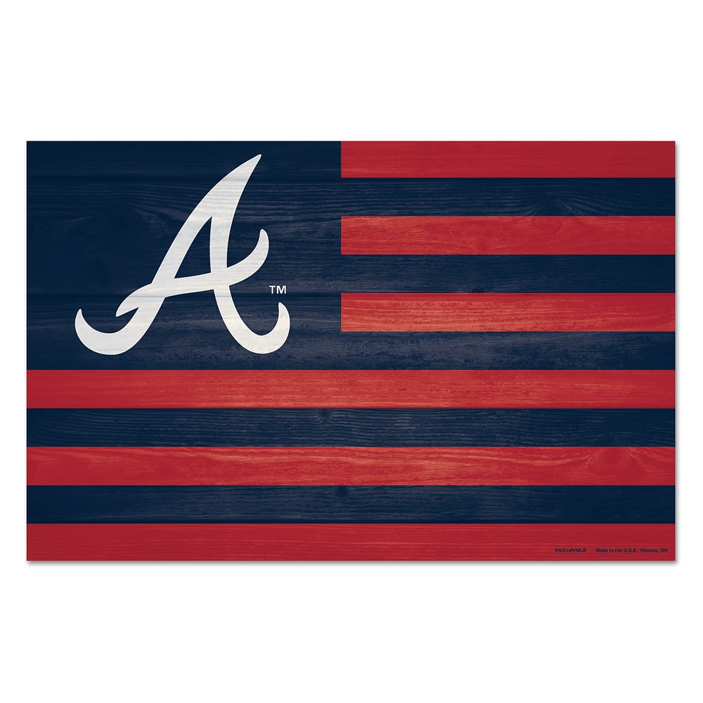 WinCraft Atlanta Braves 11'' x 17'' Americana Wood Sign