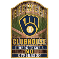 WinCraft Milwaukee Brewers Logo 11'' x 17'' Americana Wood Sign