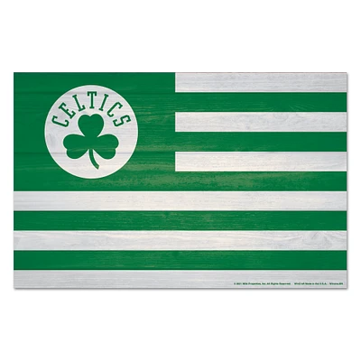 WinCraft Boston Celtics 11'' x 17'' Americana Wood Sign