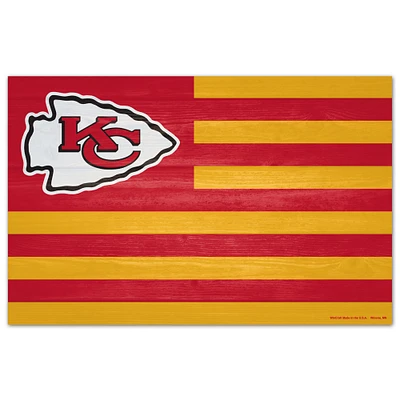 WinCraft Kansas City Chiefs 11'' x 17'' Americana Wood Sign