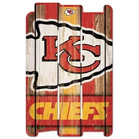 WinCraft Kansas City Chiefs 11'' x 17'' Fence Decorative Wood Sign
