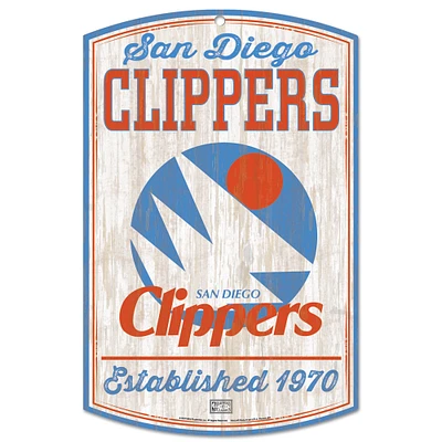 WinCraft San Diego Clippers 11'' x 17'' Hardwood Classics Decorative Sign