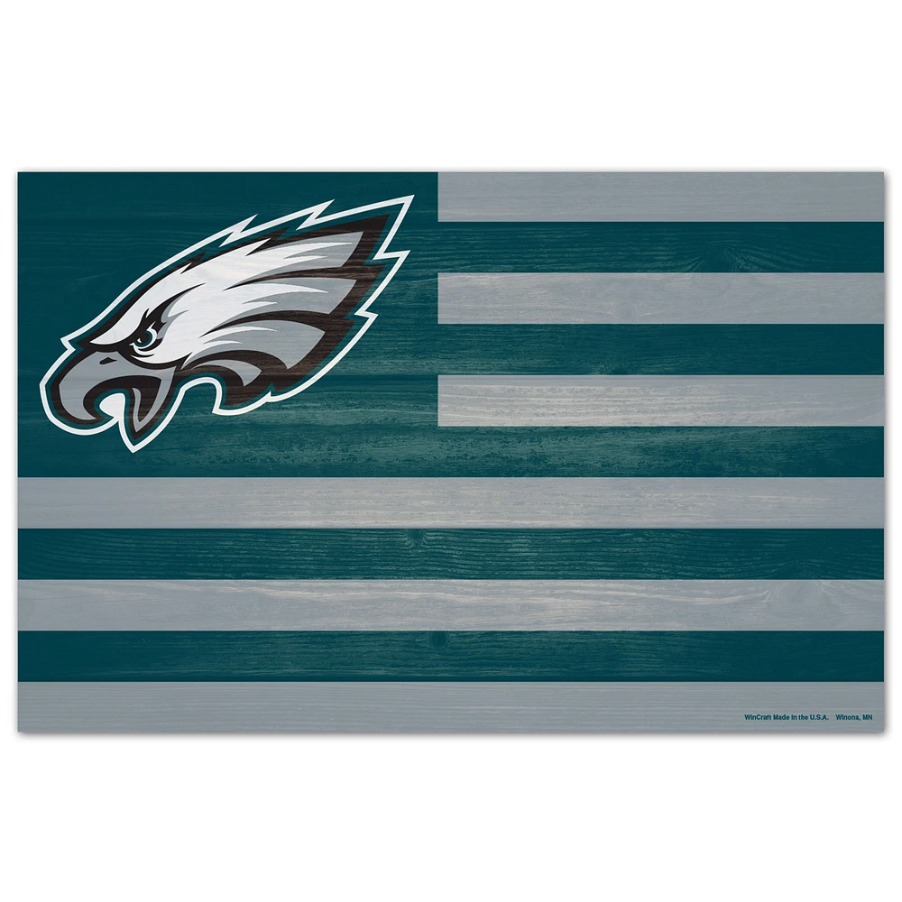 WinCraft Philadelphia Eagles 11'' x 17'' Americana Wood Sign