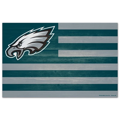WinCraft Philadelphia Eagles 11'' x 17'' Americana Wood Sign