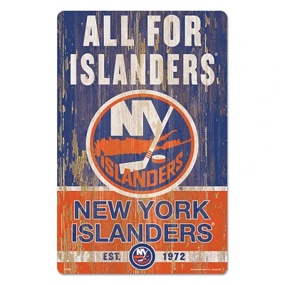 WinCraft New York Islanders 11'' x 17'' Slogan Wood Sign