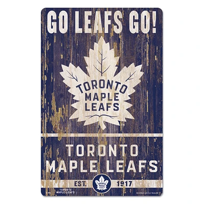 WinCraft Toronto Maple Leafs 11'' x 17'' Slogan Wood Sign