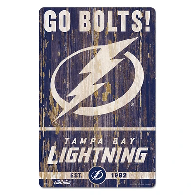 WinCraft Tampa Bay Lightning 11'' x 17'' Slogan Wood Sign