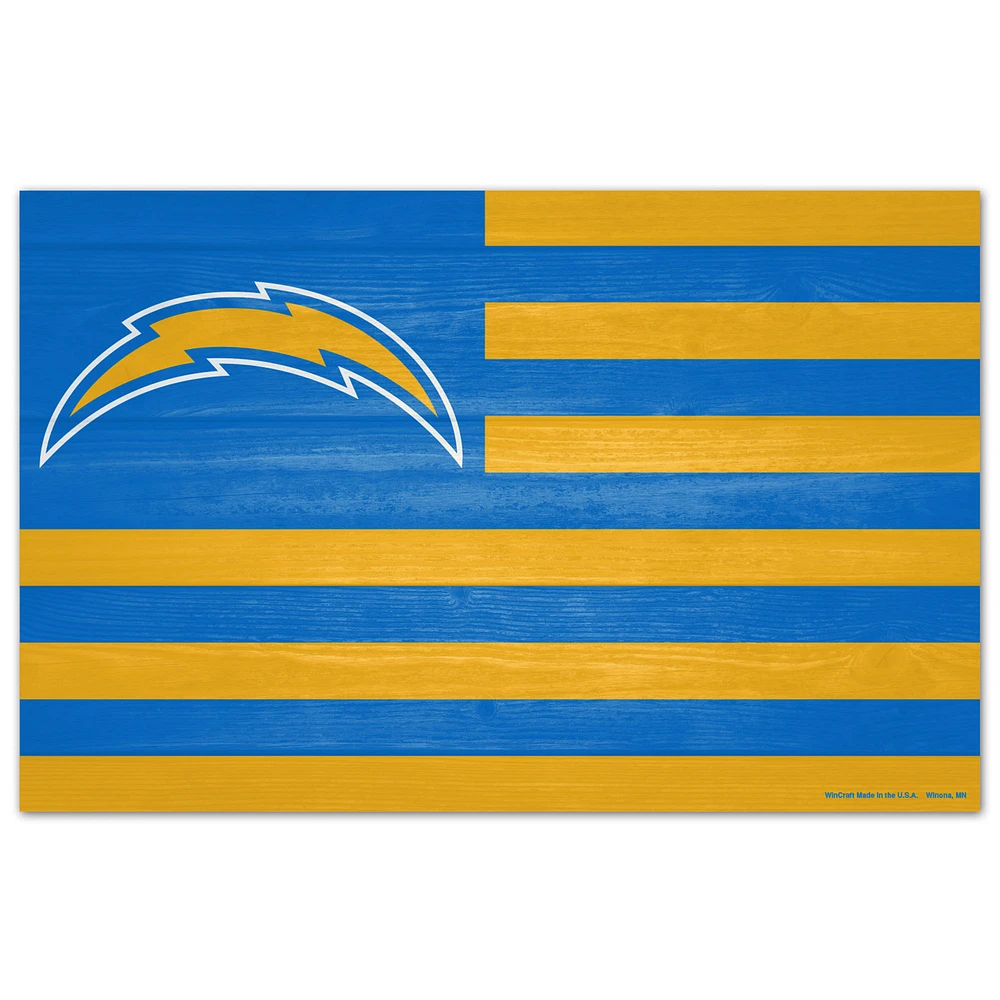 WinCraft Los Angeles Chargers 11'' x 17'' Americana Wood Sign