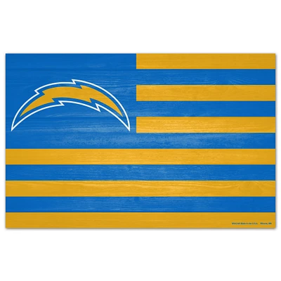 WinCraft Los Angeles Chargers 11'' x 17'' Americana Wood Sign