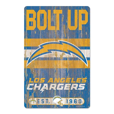 WinCraft Los Angeles Chargers 11'' x 17'' Slogan Wood Sign