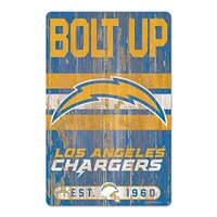 WinCraft Los Angeles Chargers 11'' x 17'' Slogan Wood Sign