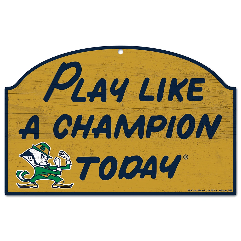 WinCraft Notre Dame Fighting Irish Logo 11'' x 17'' Fence Decorative Wood Sign
