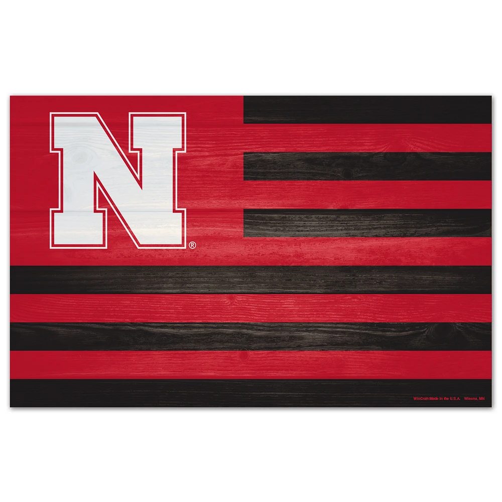 WinCraft Nebraska Huskers 11'' x 17'' Americana Wood Sign