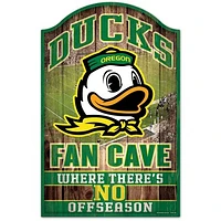 WinCraft Oregon Ducks 11" x 17'" Decorative Fan Cave Wood Sign