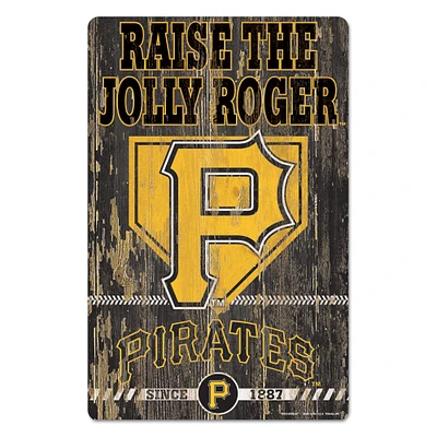 WinCraft Pittsburgh Pirates 11'' x 17'' Slogan Wood Sign