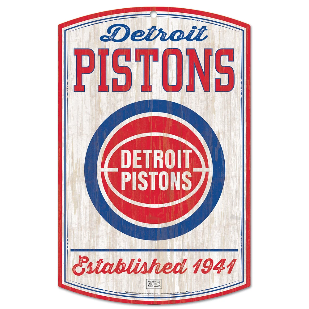 WinCraft Detroit Pistons 11'' x 17'' Hardwood Classics Decorative Sign