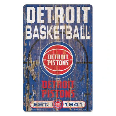 WinCraft Detroit Pistons 11'' x 17'' Slogan Wood Sign