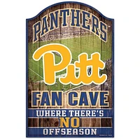 WinCraft Pitt Panthers 11" x 17'" Decorative Fan Cave Wood Sign