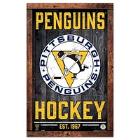 WinCraft Pittsburgh Penguins 11" x 17" Decorative Established Wood Sign