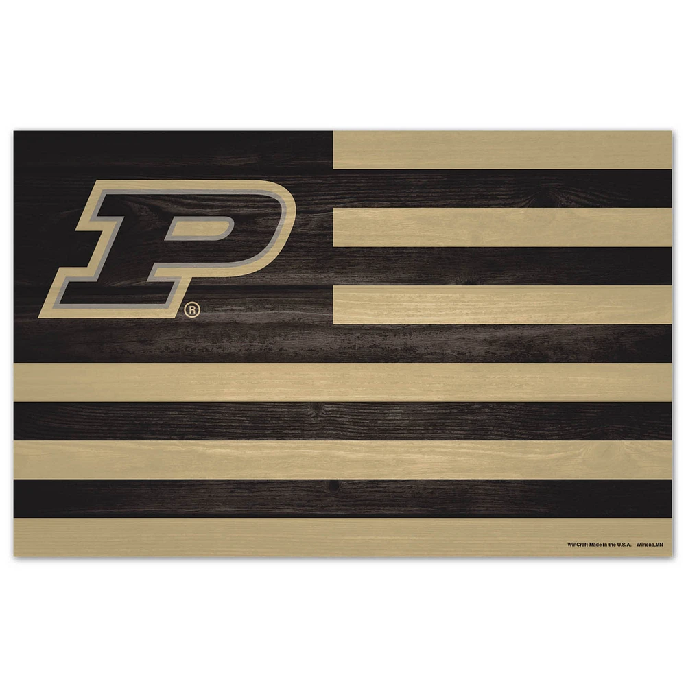 WinCraft Purdue Boilermakers 11'' x 17'' Americana Wood Sign