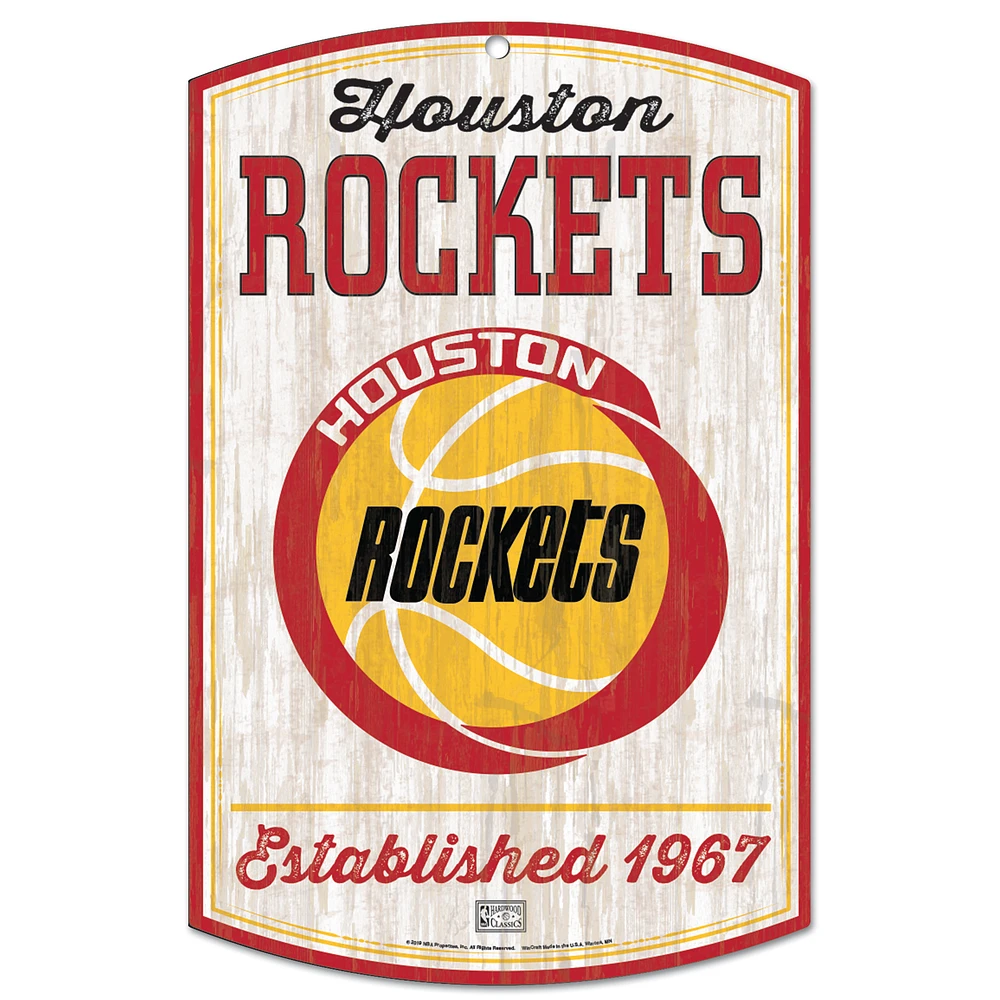 WinCraft Houston Rockets 11'' x 17'' Hardwood Classics Decorative Sign
