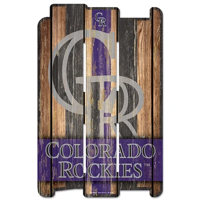 WinCraft Colorado Rockies 11'' x 17'' Fence Decorative Wood Sign