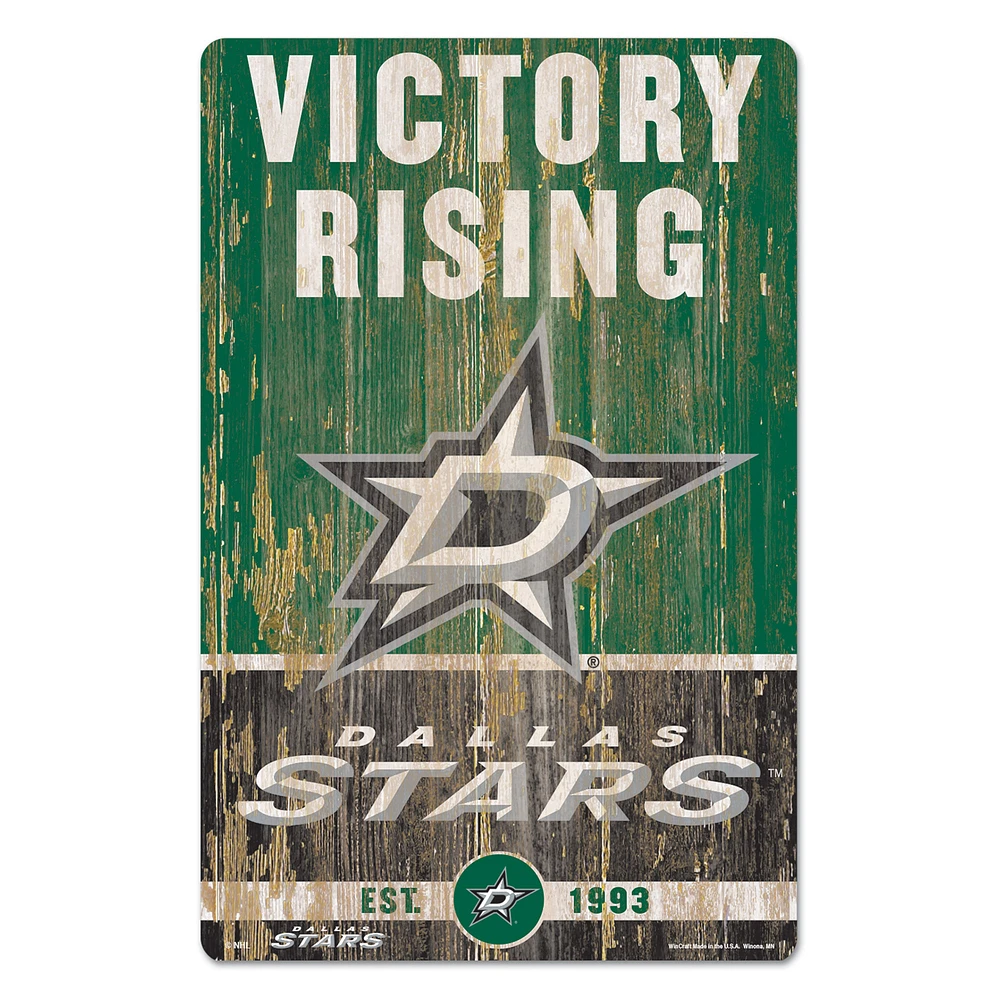 WinCraft Dallas Stars 11'' x 17'' Slogan Wood Sign