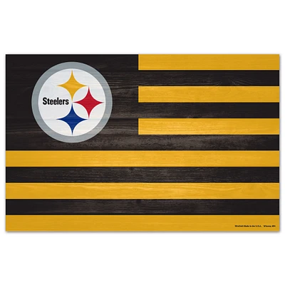 WinCraft Pittsburgh Steelers 11'' x 17'' Americana Wood Sign