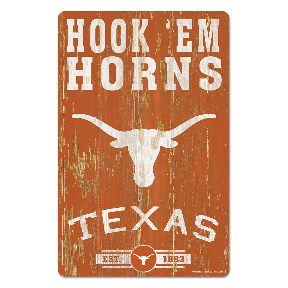 WinCraft Texas Longhorns 11'' x 17'' Slogan Wood Sign