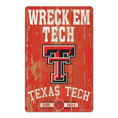 WinCraft Texas Tech Red Raiders 11'' x 17'' Slogan Wood Sign